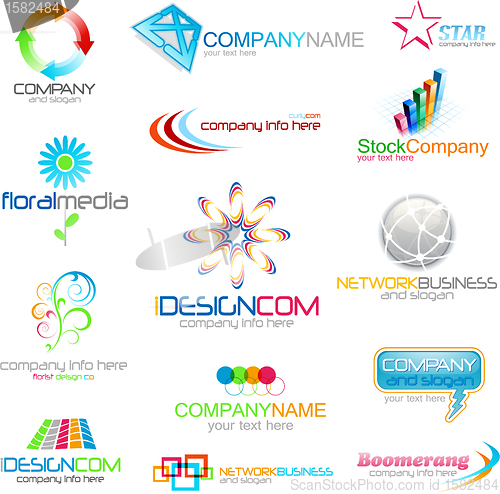 Image of Set of corporate vector logo templates