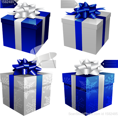 Image of Christmas birthday gift boxes