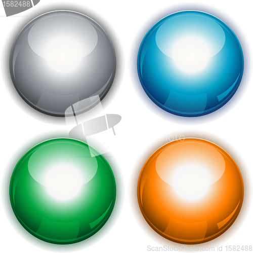 Image of Glossy web circle buttons