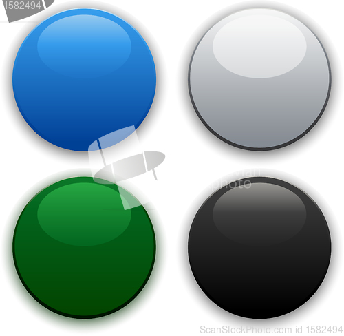 Image of Glossy web circle buttons