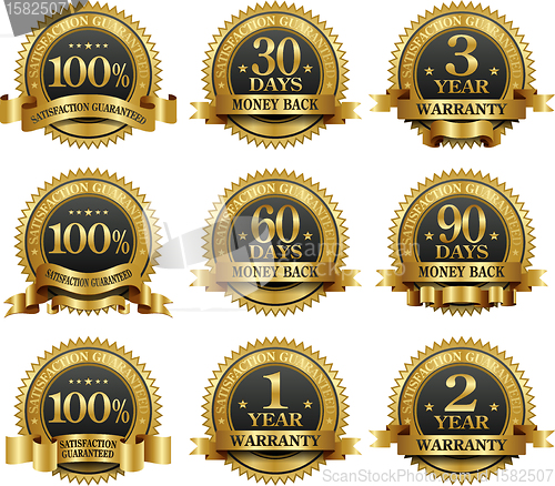 Image of Vector set of 100% guarantee golden labels