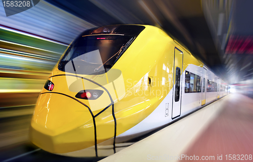 Image of Fast train in motion 