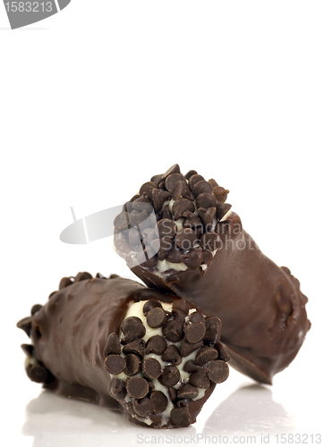 Image of Two Chocolate Cannolis