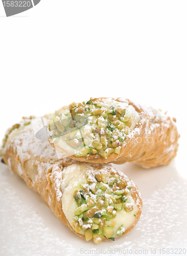 Image of Italian Cannoli on white