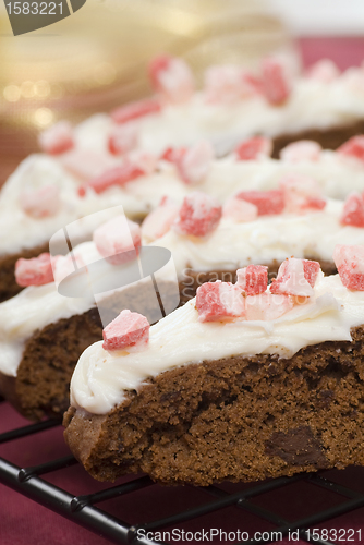 Image of Christams Chocolate Biscotti with peppermint sprinkles