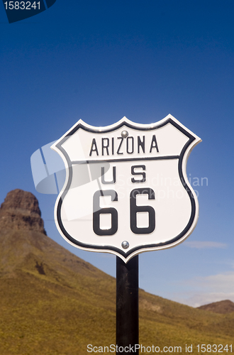 Image of Historic Route 66 sign in Arizona