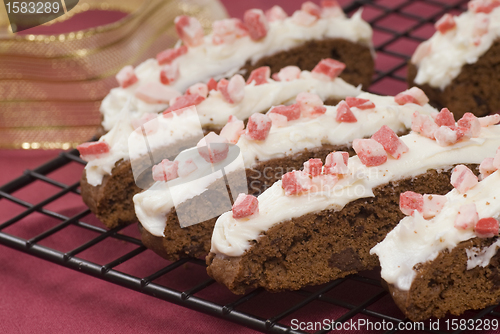 Image of Christams Chocolate Biscotti with peppermint sprinkles