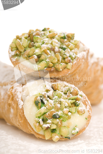 Image of Italian Cannoli on white