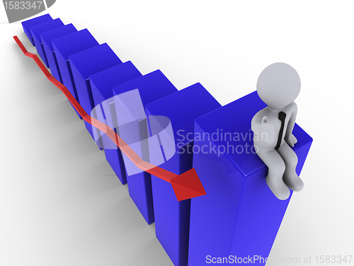 Image of Happy person on top of chart