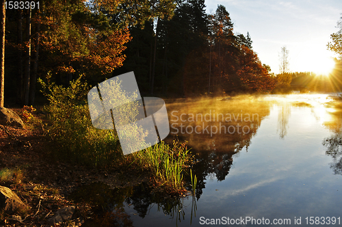 Image of Calm lake reflection