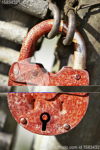 Image of Rusty old padlock