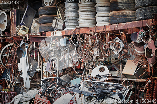 Image of Unnecessary metal trash dump