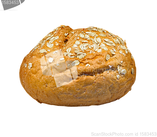 Image of Oatmeal loaf isolated on white