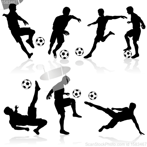 Image of Silhouettes of Football Players