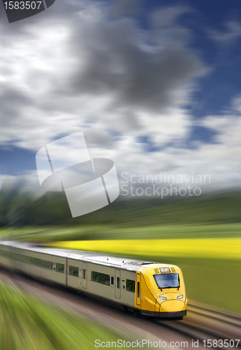 Image of 	Fast train in motion