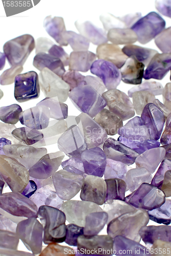 Image of Amethyst gravel necklace and bracelet beads