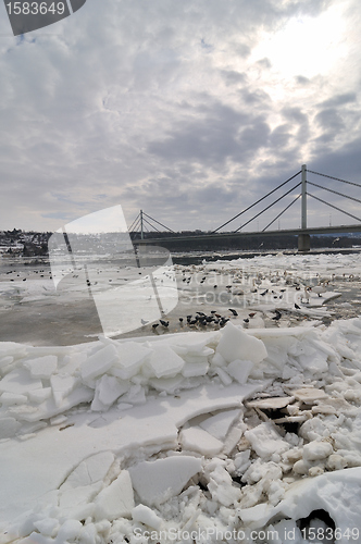 Image of Ice on river