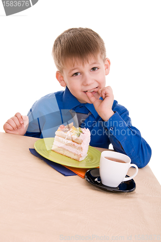 Image of child with cake