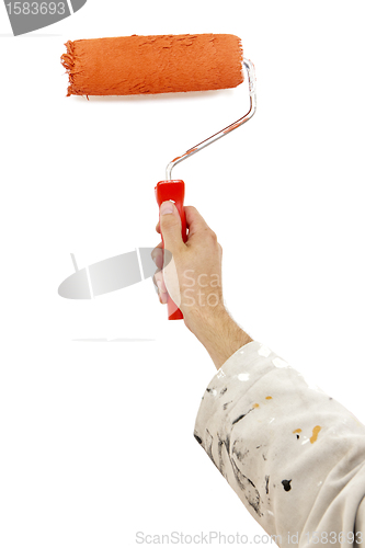 Image of Orange paint roller