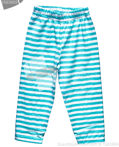 Image of Striped blue summer pants for boys