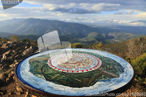 Image of Orientation map in Pyrenees mountains