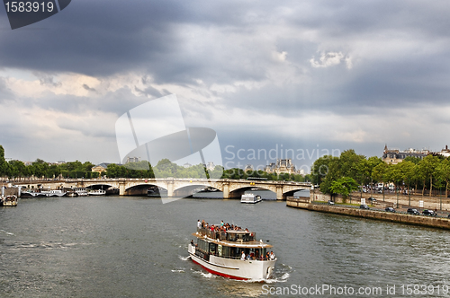 Image of Touristic ship on Seine