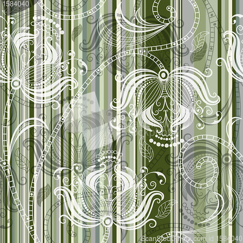 Image of Striped floral pattern 
