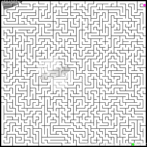 Image of Vector illustration of perfect maze. EPS 8