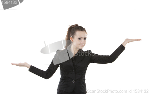 Image of Girl posing with hands