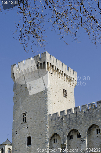 Image of Popes palace tower in Avignon