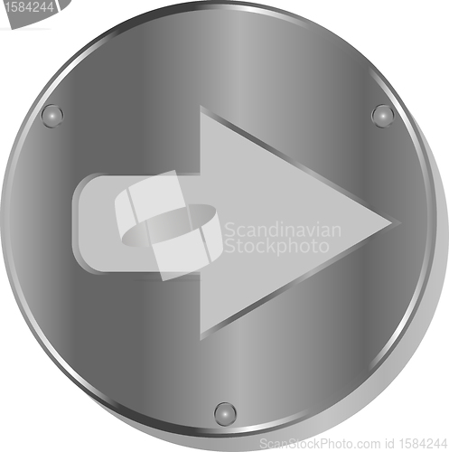 Image of Arrow metallic 3d vibrant round icon