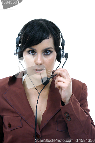 Image of Young woman callcenter