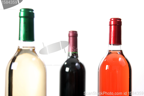 Image of Red, rose and white wine, drink photo