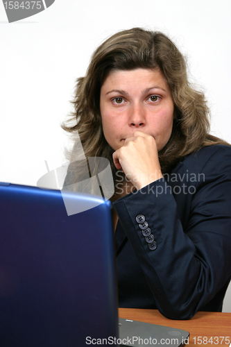 Image of businesswoman with laptop