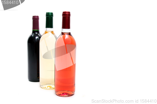 Image of Red, rose and white wine, drink photo