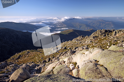 Image of beautiful mountain landscape, nature and wildlife photo