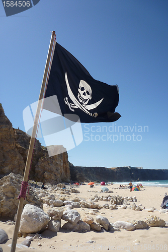 Image of Flag of a Pirate skull and crossbones - Pirates Flag