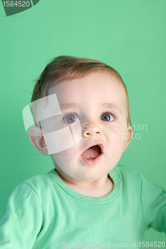 Image of happy baby boy, studio photo session