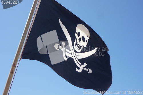 Image of Flag of a Pirate skull and crossbones - Pirates Flag