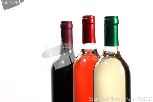 Image of Red, rose and white wine, drink photo