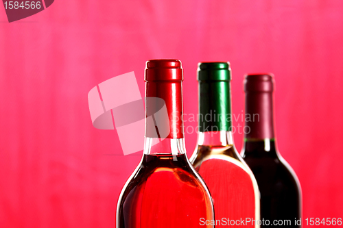 Image of Red, rose and white wine, drink photo