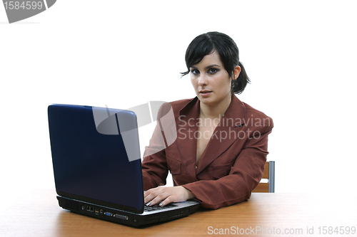 Image of businesswoman with laptop