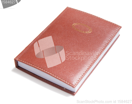Image of book in leather cover