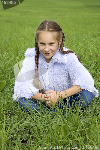 Image of Girl on a green grass I