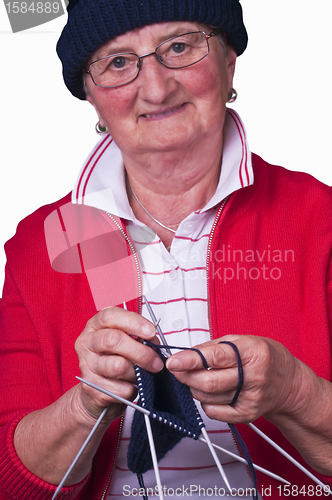 Image of grandma knitts