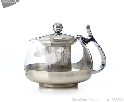 Image of empty glass teapot