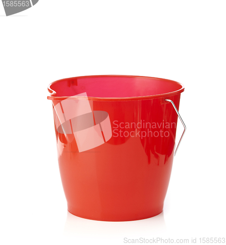 Image of red plastic bucket