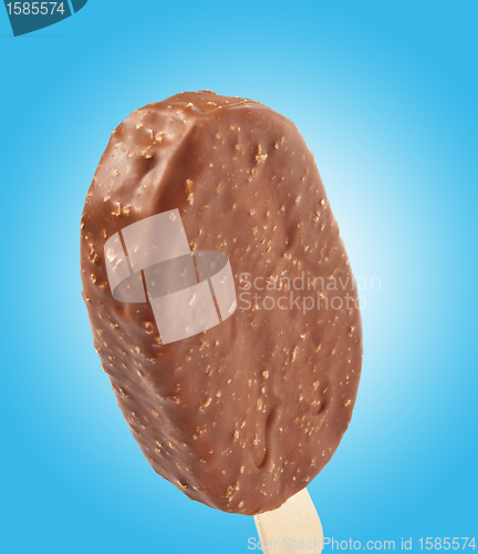 Image of Ice cream covered with chocolate