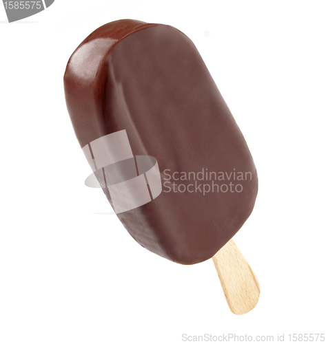 Image of Ice cream covered with chocolate