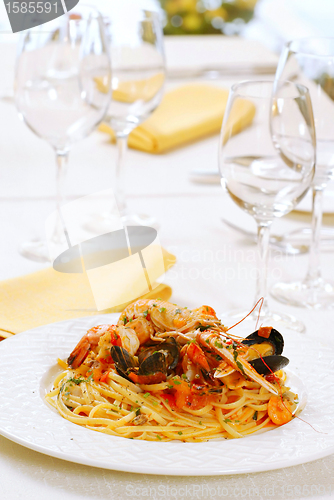Image of pasta with seafood